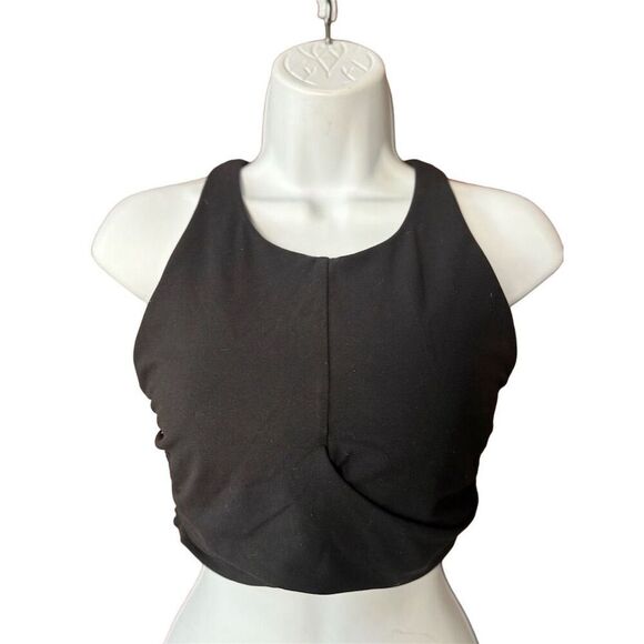 lululemon athletica Tops - Lululemon Women's Black Halter Crop Top Size S Athletic Activewear